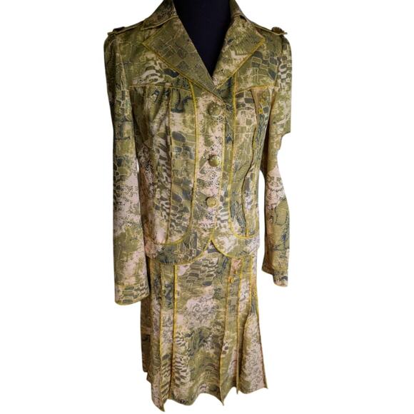 Vintage 90's suit Vual cotton European sz 12-14 Highly stylized 80's 90's EUC - Picture 10 of 10